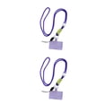 thumbnail image 1 of Sidaley Cordón universal para teléfono móvil con gancho, cuerda colgante portátil ajustable para el cuello, correas antipérdida de Púrpura Largo 2Conjunto, 1 of 6