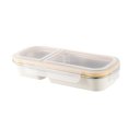 thumbnail image 1 of Contenedores de acero inoxidable para refrigerios, caja de condimentos dividida con tapas, lonchera con compartimentos sellados a prueba de fugas, contenedor de alimentos reutilizable., 1 of 8