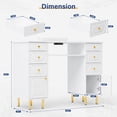 thumbnail image 2 of Ktaxon Manicure Table for Nail Tech with Dust Collector, Storage Drawers & Wrist Cushion, White, 2 of 7
