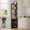 Brown, variant on 69" Tall Corner Bar Cabinet with 5-Tier Shelves, Farmhouse Liquor Cabinet with Wine Rack & Glass Holder, Space-Saving Barn Door Storage Cabinet for Living Room Kitchen Home Bar - Gray