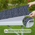 thumbnail image 6 of Dark Blue Christmas Snowflake Pattern Square Fitted Tablecloth with Elastic Edge,Square Table Cover,Washable Elastic Table Cover for Home Kitchen Party Decor 34"x34", 6 of 6