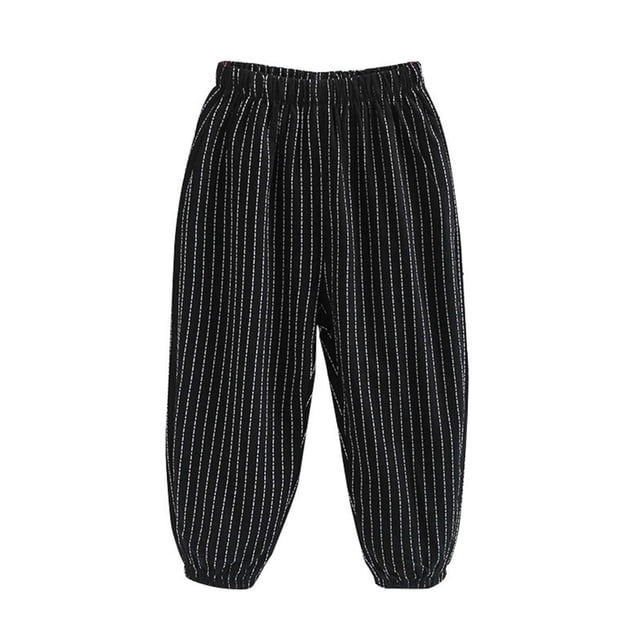 Odeerbi 2-10 Años Niños Niñas Algodón Bloomers Verano Rayas Jogger Pantalones Color Sólido Transpirable Linterna Pantalones Haren Pantalones