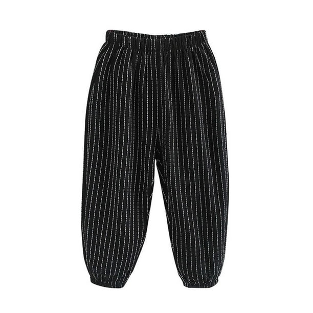 Odeerbi 2-10 Años Niños Niñas Algodón Bloomers Verano Rayas Jogger Pantalones Color Sólido Transpirable Linterna Pantalones Haren Pantalones
