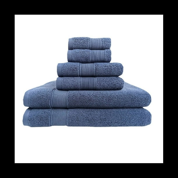 Juego de 6 Toallas Ultrasuaves, Contiene 2 Toallas de BañO, 2 Toallas de Mano y 2 PañOs, Muy Absorbentes