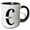 Black/White, variant on 3drose, Bold Script Monogram C Cole, 11oz Two-tone Blue Mug