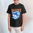 thumbnail image 2 of TOWED22 Toddler Little Boy Summer Dinosaur Clothes Funny Letter Short Sleeve Tshirt Tops Boy Summer Tee Top 1T 2T 3T 4T 5T(Black,13-14 Y), 2 of 4