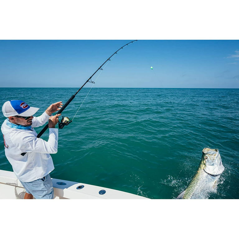  PENN Fishing Battle Spinning Reel And Fishing Rod Combo,  Black/white/blue, 8000 Reel Size - 10 - Heavy - 2pc