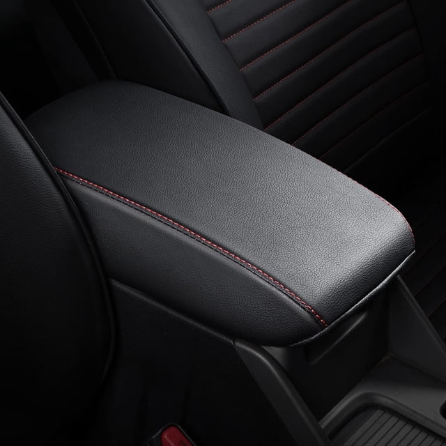 Funda de reposabrazos AOMSAZTO para Nissan Sentra 2020-2025 negro/rojo