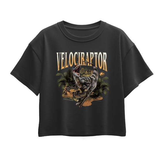 Jurassic World - Velociraptor Short Sleeve Boxy Graphic T-Shirt