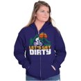 thumbnail image 3 of Let's Get Dirty Mountain Bike Outdoor Zip Up Hoodie Men's Women's Brisco Brands X, 3 of 6