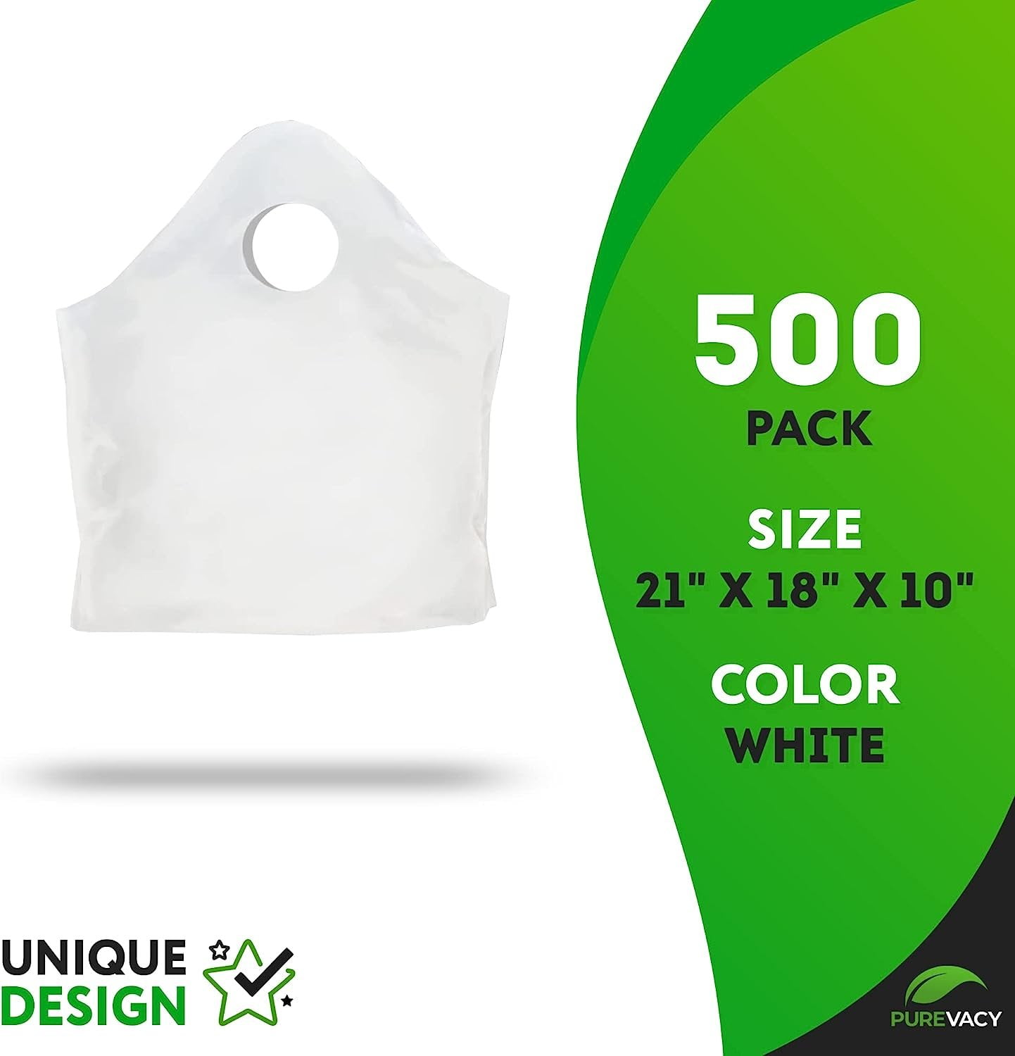 Aqua Wave Top Reusable Plastic Bag, Large 22x18x8, 250 Pack, 2.25