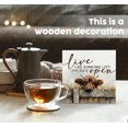thumbnail image 2 of HFDF Live like Someone Left the Gate Open Highland Cow Wooden Signs,Farm Cottagecore Animal Office Kitchen Decor,Rustic Farmhouse Home Decor Signs,Highland Cow Gifts for Women, 24x16inch Framed, 2 of 7