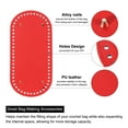 thumbnail image 3 of Unique Bargains Coussin de Fond Ovale pour Sac, Lot de 2 25x12cm Base en Cuir PU Rouge, 3 of 6