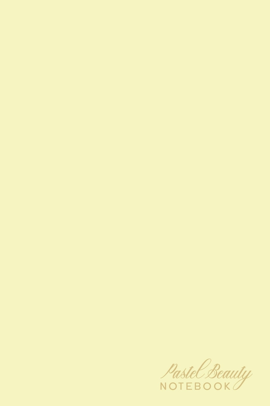 Pastel Beauty Notebook Yellow Blank Page Journal Blank Numbered