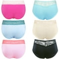 thumbnail image 3 of Curve Muse Womens Sexy Lace Bikini Boyshort Hipster Briefs Panties Underwear-6PCS-PACKA-M/6, 3 of 8