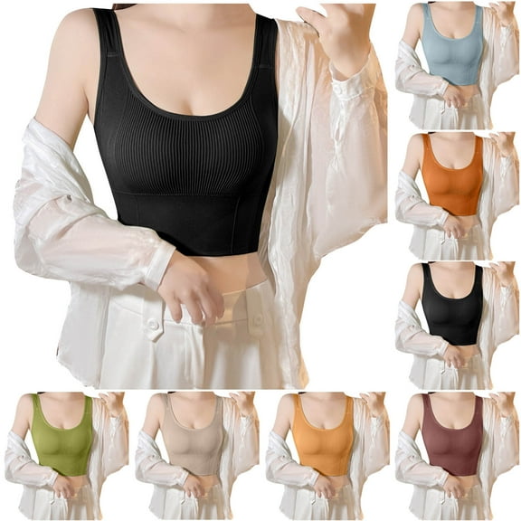 Titcea Bras for Women Back Smoothing No Underwire Chest Wrapping Ventilate Sports Bras with Pad Support and Lift Soft Comfortable Sleep Bra Underwear
