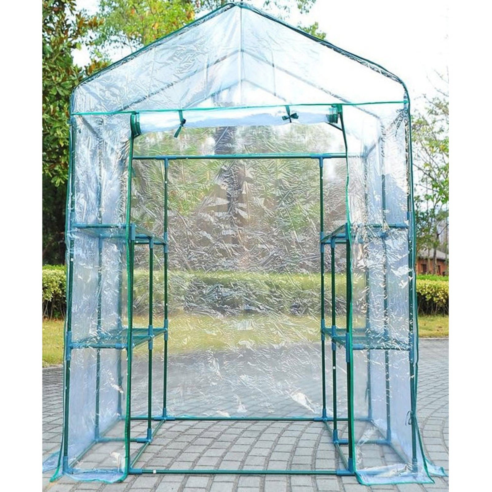 Outsunny Portable Walk-In Garden Steeple Greenhouse by Aosom