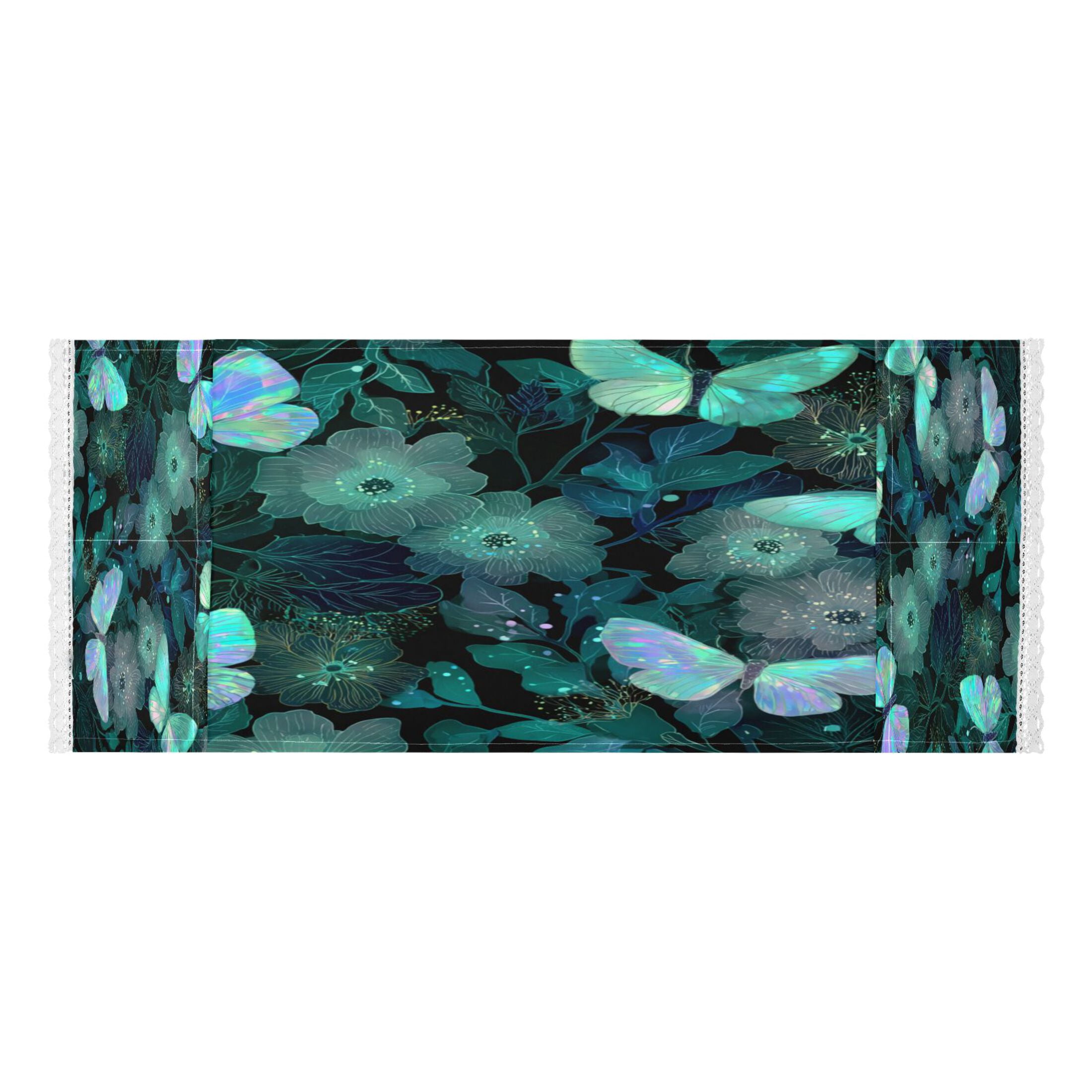 Wobogo Emerald Green Butterfly Washing Machine Cover Dustproof Washer Dryer Cover Waterproof Laundry Room Decorative Protector