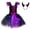 Black, variant on Girls LED Tutu Dress Witch Party Role Play Light Up Fancy Gown Black 18-24 Months