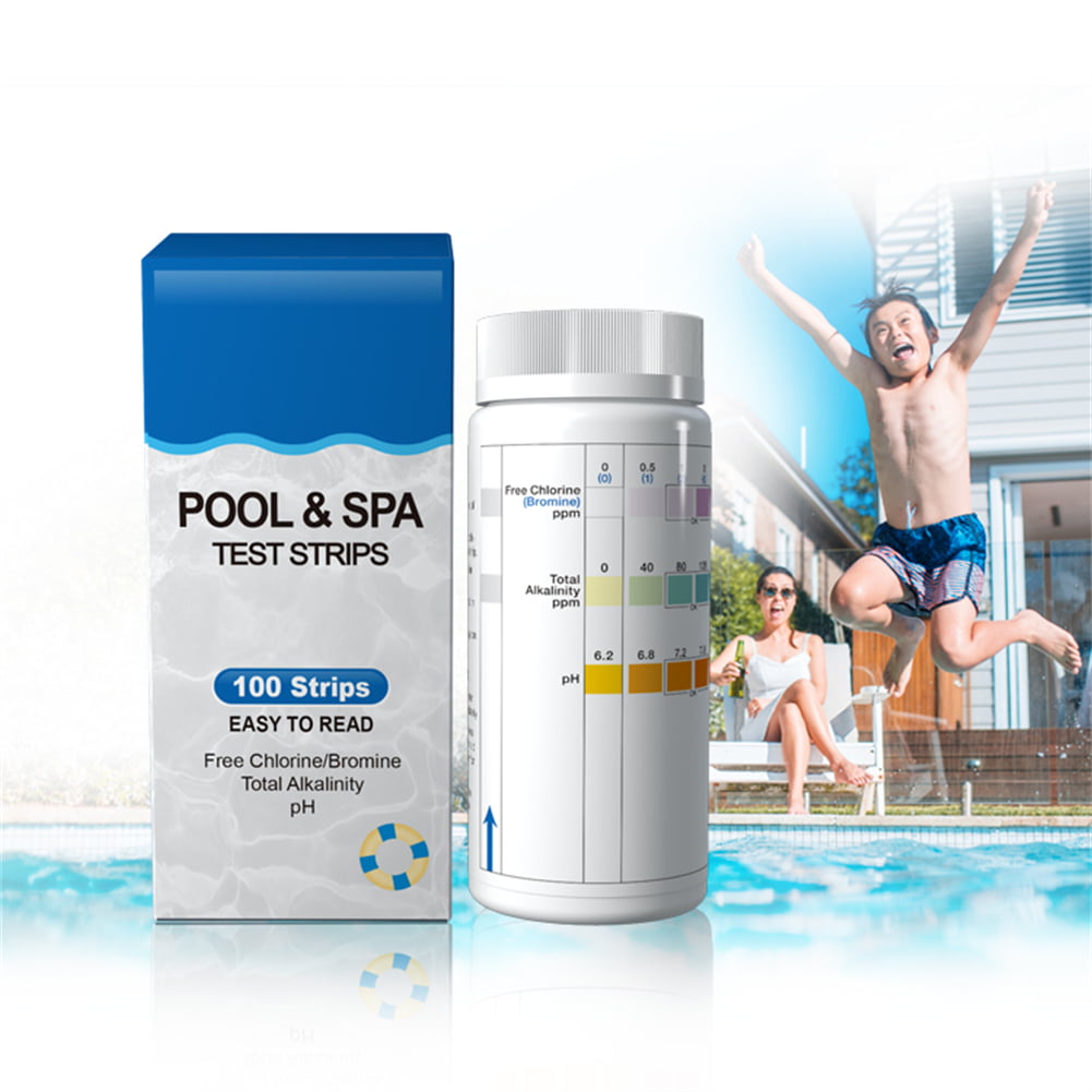 50Pcs Swimming Pool Test Strips Hot Tub Spas Water Ph Alkaline Analyzer Chl E8F7