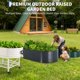 thumbnail image 4 of Yeshouse Cama de jardín elevada ovalada grande con patas y ruedas, jardinera de acero galvanizado grueso, ideal para jardinería en interiores y exteriores, flores y verduras, 4 of 8