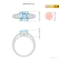 thumbnail image 4 of ANGARA Natural Solitaire Emerald-Cut 2 ct Aquamarine Split Shank Ring in 14K White Gold for Women (Size-8mm) | March Birthstone, Anniversary, Jewelry Gift for Women | Natural Aquamarine Ring, 4 of 9