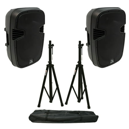 (2) Harmony Audio HA-L12BA Pro DJ Bluetooth 12  1000W Powered PA Speaker Stands price history on PriceWatchPro
