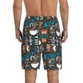 thumbnail image 4 of Lsque Coffee Lover Print Mens Sleep Pajama Shorts,Short Pajama Pants, Cotton Ultra-Soft Knit-Large, 4 of 9