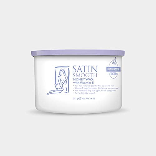 Satin Smooth Honey Hair Removal Wax with Vitamin E 14oz. Satin Smooth Honey Hair Removal Wax with Vitamin E 14oz.