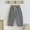 thumbnail image 2 of XuJwPNcy Toddler Girls Boys Cotton Pants Baby Striped Summer Drawstring Waist Trousers Infants Cute Comfort Pants 12M-6Y, 2 of 5