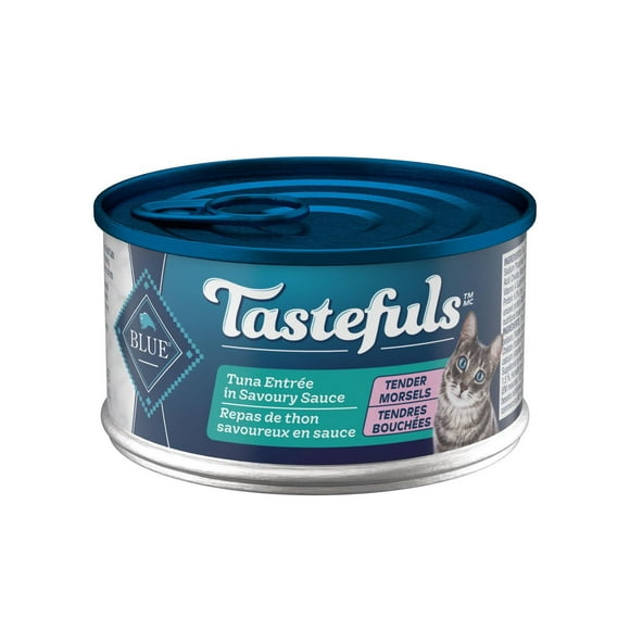 Blue Buffalo Tastefuls Thon Entree Morceaux tendres naturels Nourriture humide pour chats