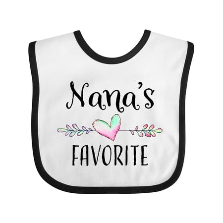 Inktastic Nana s Favorite- Heart Grandchild Boys or Girls Baby Bib