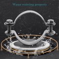 thumbnail image 4 of 2 Pcs 42-45mm Range Heavy Duty Rigid Handleless Flat Pipe Bracket Clamp Adjustable Stainless Steel-304 Split Ring Hanger ID 1-25/32 Inch, 4 of 5