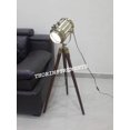 thumbnail image 1 of Nautical Antique Floor Lamp With Wooden Tripod Stand Spotlight Home Decor, 1 of 3