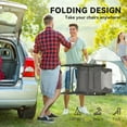 thumbnail image 3 of CoSoTower Folding Rocking Chair Set of 2 Padded Rockers with Armrest, Light Grey, 3 of 7