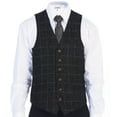 thumbnail image 1 of Gioberti Men's 6 Button Slim Fit Formal Herringbone Tweed Vest, 1 of 6