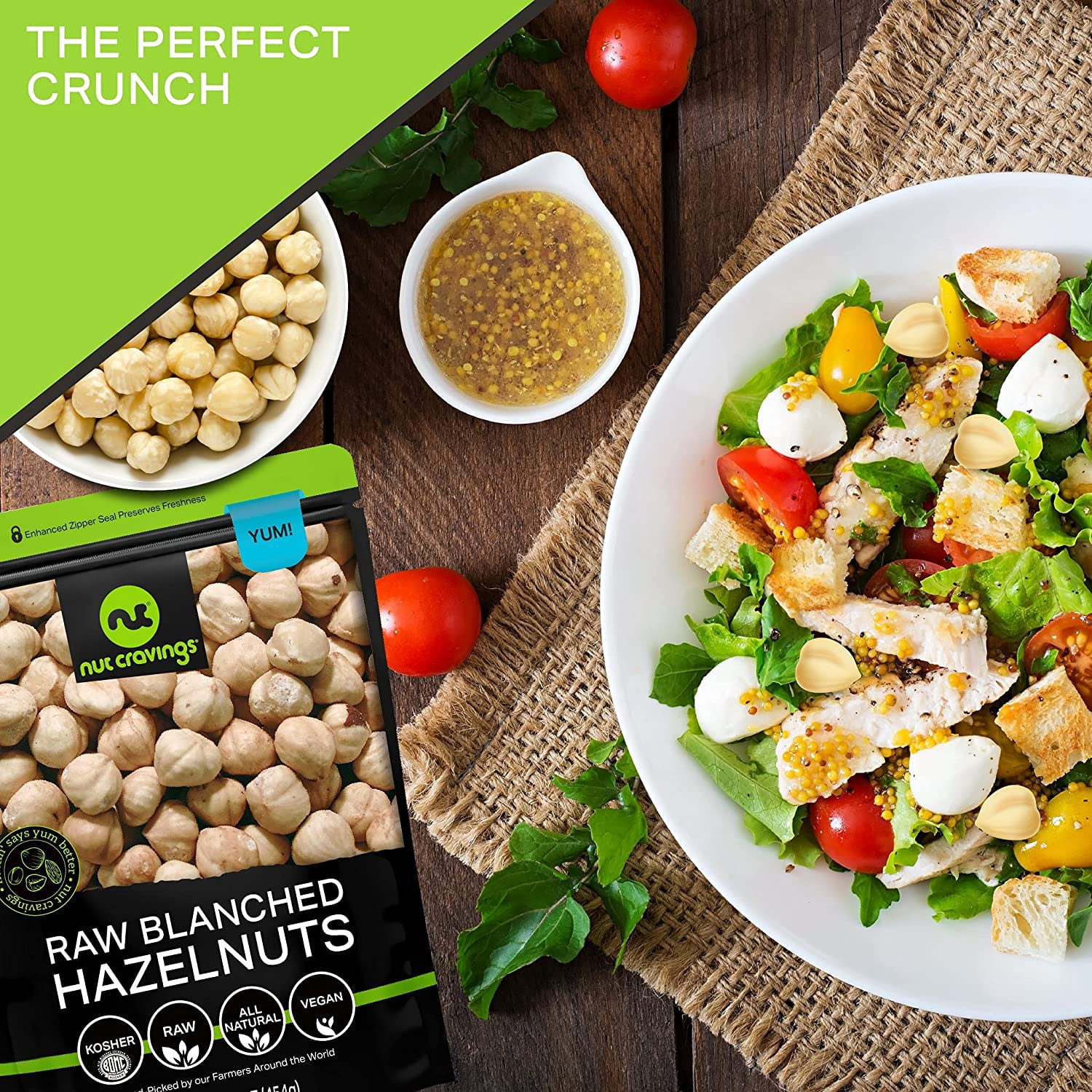 Nut Cravings Raw Blanched Hazelnuts Filberts, Unsalted, Shelled (32oz - 2 lbs)