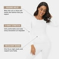 thumbnail image 4 of COMFREE Thermal Underwear for Women Long Johns Set Crew Neck Long Sleeve Suit Thin Base Layer Top and Bottom, 4 of 6