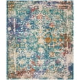 thumbnail image 2 of SAFAVIEH Sutton Jamaar Transitional Area Rug, Turquoise/Lavender, 9' x 13', 2 of 7