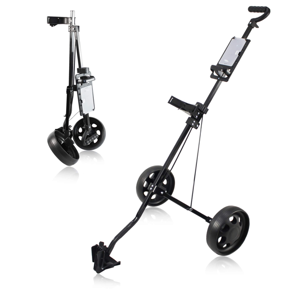 Golf Push Pull Cart, Lightweight Foldable 2 Wheels Push Pull Golf Cart