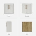 thumbnail image 6 of Mopio Blake Storage Cabinet, Sideboard Buffet Cabinet with Storage, Small Modular Accent Display Cabinet, Kitchen Coffee Bar Pantry Cabinet, Media Console Credenza for Living Room (Arched, White), 6 of 9