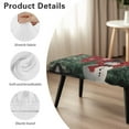 thumbnail image 7 of FUIALDOLG Bench Covers Slipcover Snowman Christmas Tree Print Dining Bench Cover Stretch Washable Rectangle Kitchen Chair Covers for Bedroom, Living Room, 7 of 7