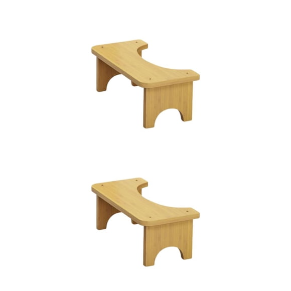 Billuyoard Taburete de bambú para inodoro, asiento antideslizante para caca, baño para niños y adultos, taburete para inodoro, soporte para Type1 NO1