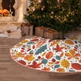 thumbnail image 5 of Sikiie Autumn Leaves Nativity Christmas Tree Skirt, Jesus Christian Winter Holiday Tree Mat Decoration(30-48IN)36", 5 of 6