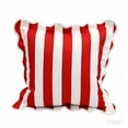 thumbnail image 2 of 4th of July Patriotic Striped Pillow, Red Cabana Ruffle Design, Soft Velvet Indoor Outdoor Cushion for Sofa Bed Patio Living Room, 2 of 6