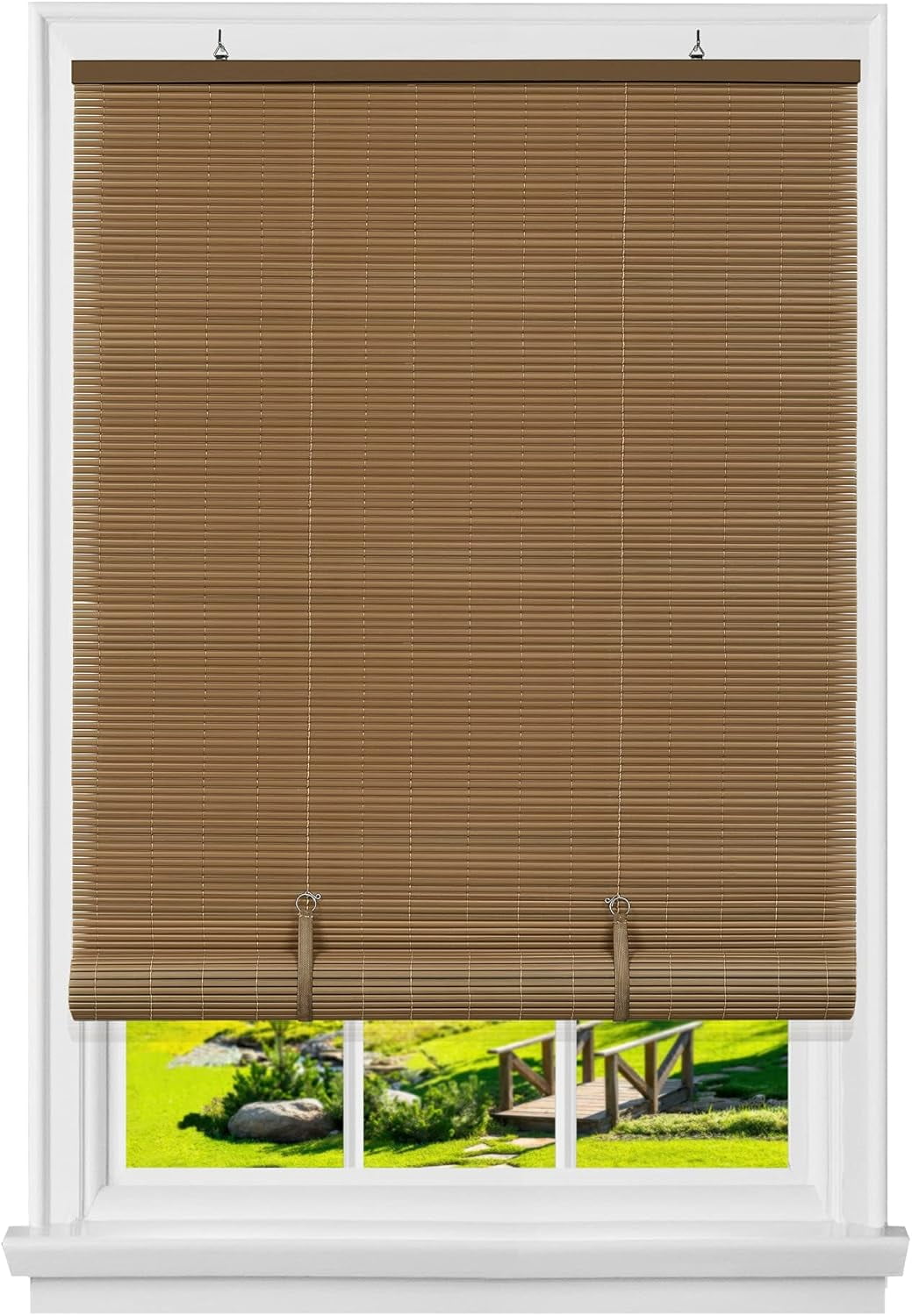 JHUS Oval Cordless Rollup Light Filtering Window Blinds Roller Shades Window Blinds Blinds for Windows Window Shades Window Shades for Home Window Shades