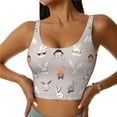 thumbnail image 2 of Lsque Various Rabbits Printed Women'S Sports Bra, Compression, Moisture Wicking, High-Impact Sports Bra For Women,Supportive sports bra-Medium, 2 of 9