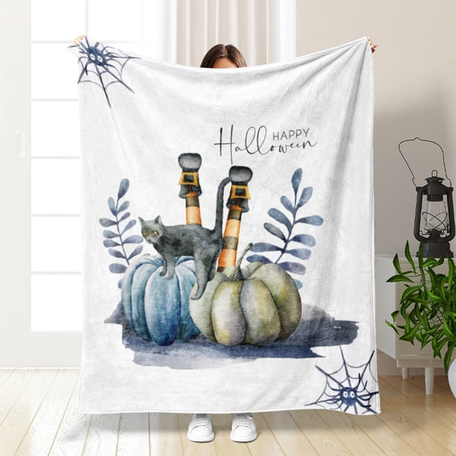 Ropa de cama, mantas y cubrecamas, manta de Halloween, manta de franela con estampado de temporada cálida, manta de Halloween, manta para la siesta, manta portátil de viaje, manta para sofá, tamaño: 5