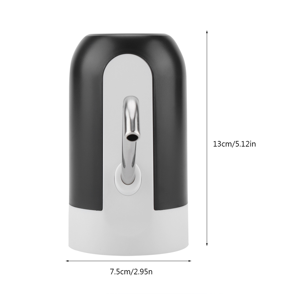 Tebru Portable Water Dispenser, Water Pump Dispenser, Portable LED Light Bottled Water Pump USB Rechargeable Dispenser for Home Office - image 4 of 8
