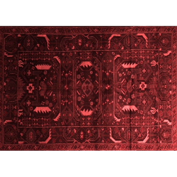 Ahgly Company Indoor Rectangle Persian Red Traditional Area Rugs, 6' x 9'